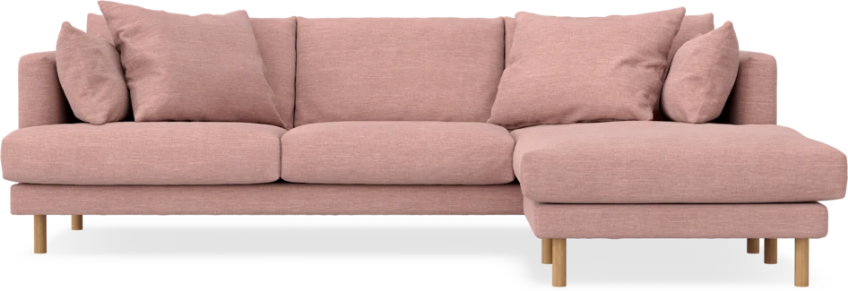 Harper - 4-sits med schäslong höger  - Rosa