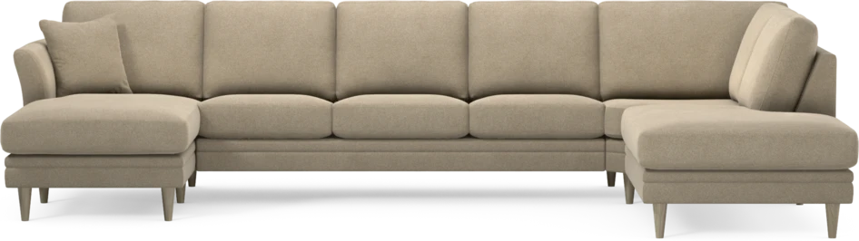 Eden - 3-sits soffa med schäslong vänster och divan höger - Beige
