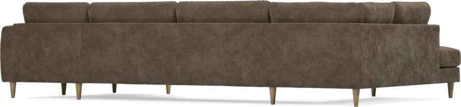 Bridge - 3-sits soffa med divan vänster och schäslong höger - Brun