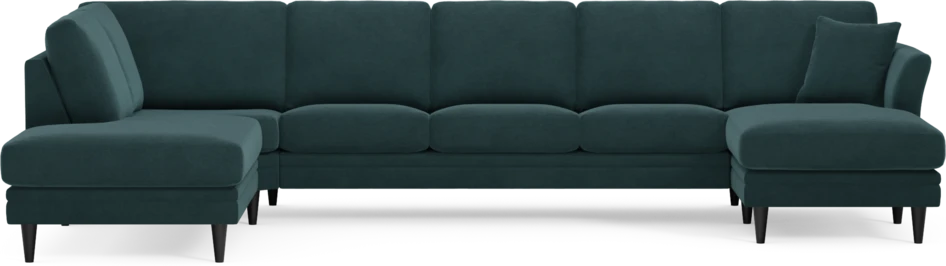 Eden - 3-sits soffa med divan vänster och schäslong höger - Blå
