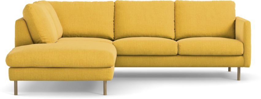 Madison Lux - 2-sits soffa med divan vänster - Gul