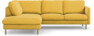 Madison Lux - 2-sits soffa med divan vänster - Gul