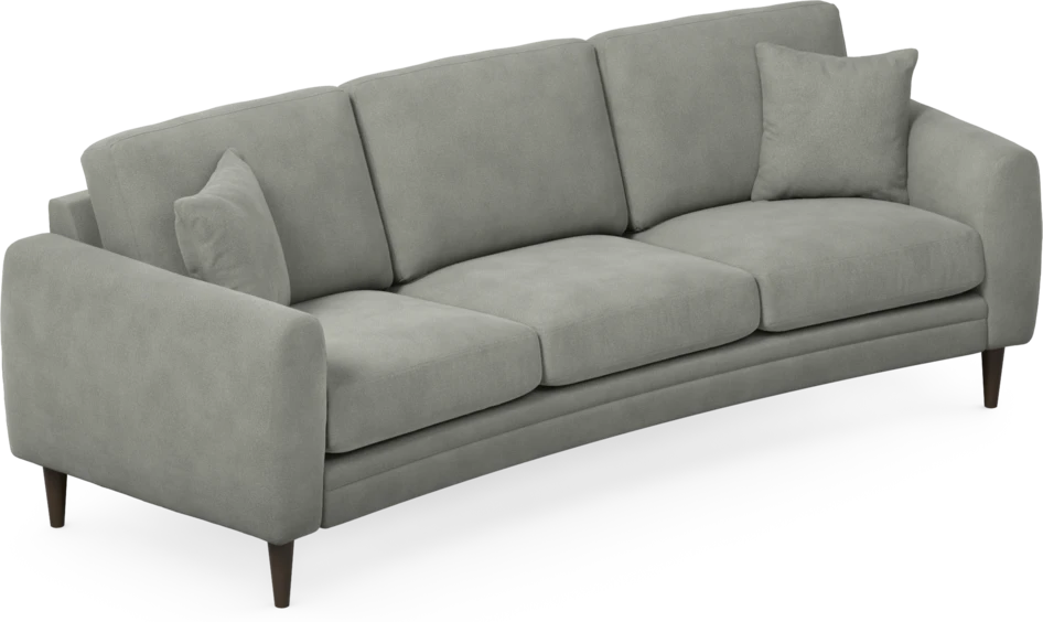 Eden - 3-sits soffa svängd - Grå
