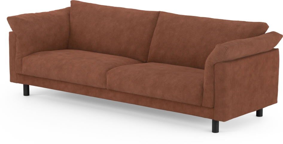 Cherrie - 4-sits soffa, fast klädsel - Orange
