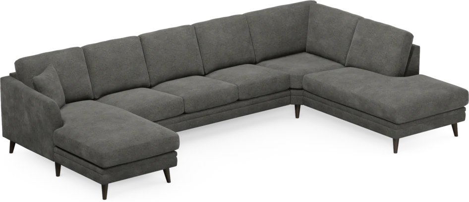 Eden - 3-sits soffa med schäslong vänster och divan höger - Grå