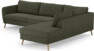 County - 2,5-sits soffa med divan höger - Grön