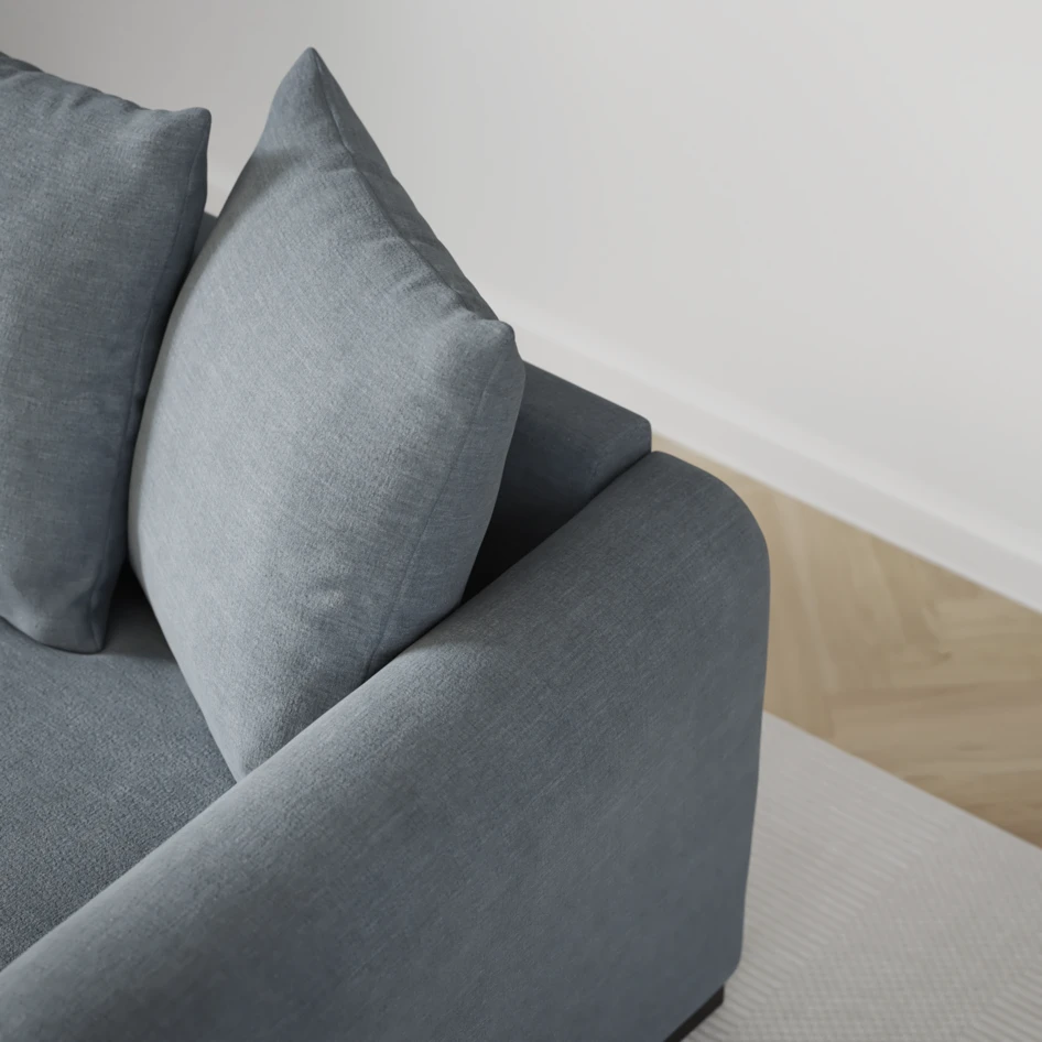 Town - 3-sits soffa med divan vänster och schäslong höger - Blå