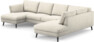 Madison Lux - 2-sits soffa med schäslong vänster och divan höger - Vit