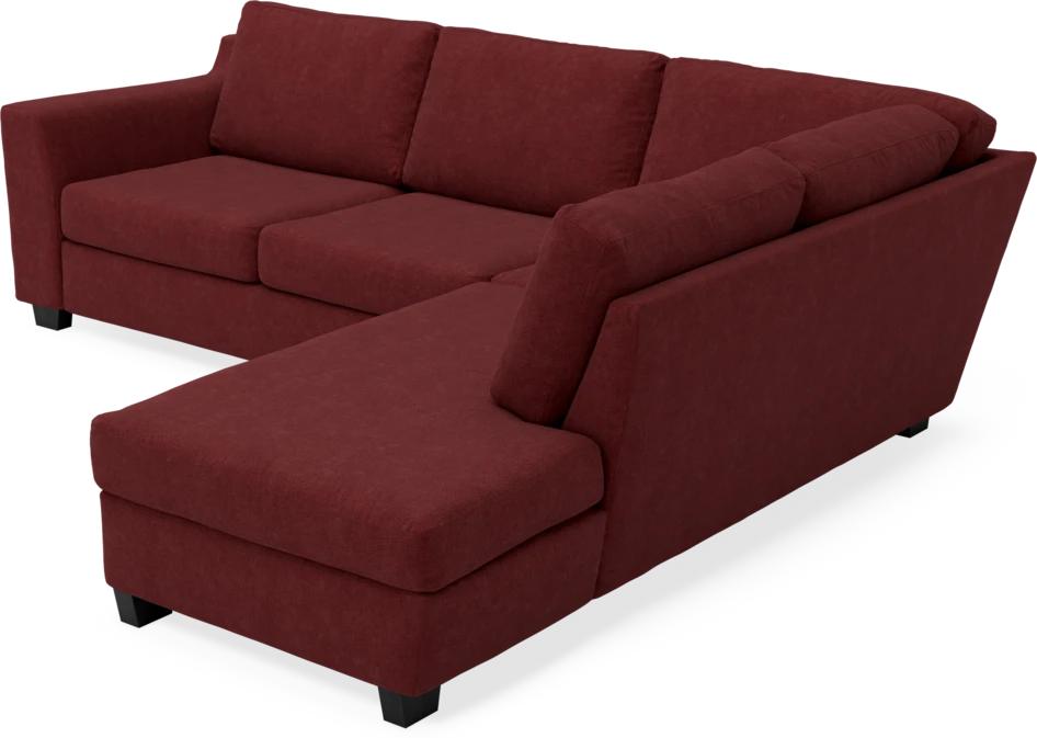 Friday - 2,5-sits soffa med divan höger - Rosa