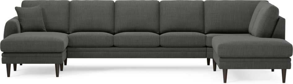 Eden - 3-sits soffa med schäslong vänster och divan höger - Grå
