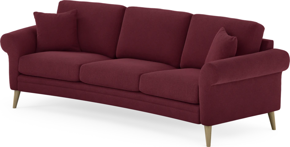 Eden - 3-sits soffa svängd - Röd