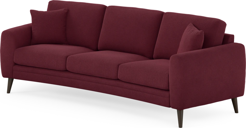 Eden - 3-sits soffa svängd - Röd