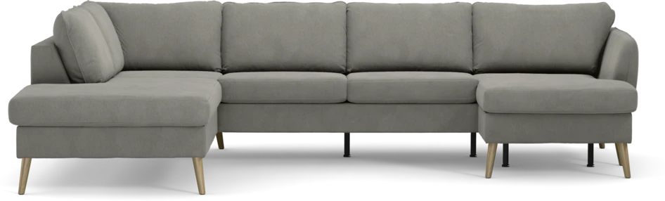 County - 3-sits soffa med divan vänster och schäslong höger - Grå