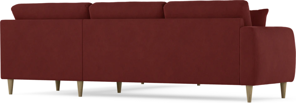 Eden - Hörnsoffa, 2,5+2,5-sits - Röd