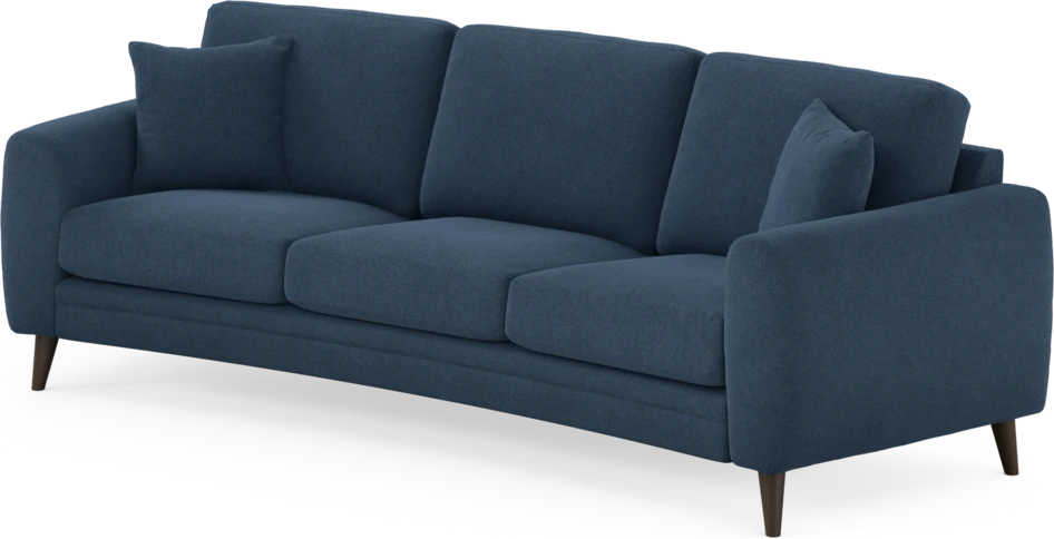 Eden - 3-sits soffa svängd - Blå