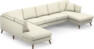 Eden - 3-sits soffa med divan vänster och schäslong höger - Vit