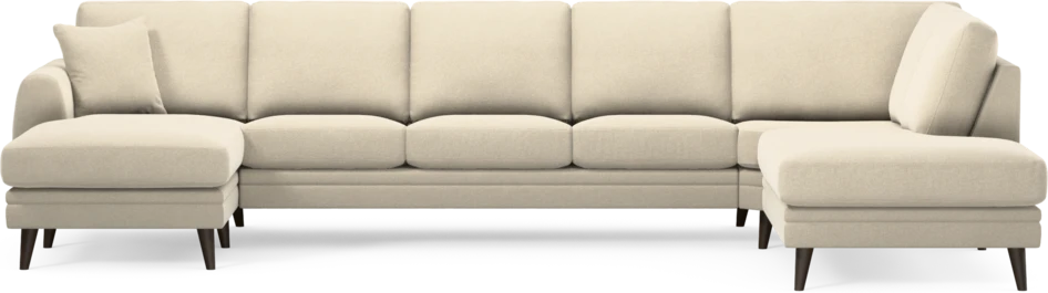 Eden - 3-sits soffa med schäslong vänster och divan höger - Beige