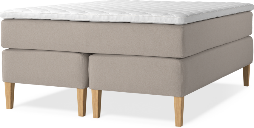 Delux Exclusive - Kontinentalsäng, dubbelsäng med bäddmadrass - Beige