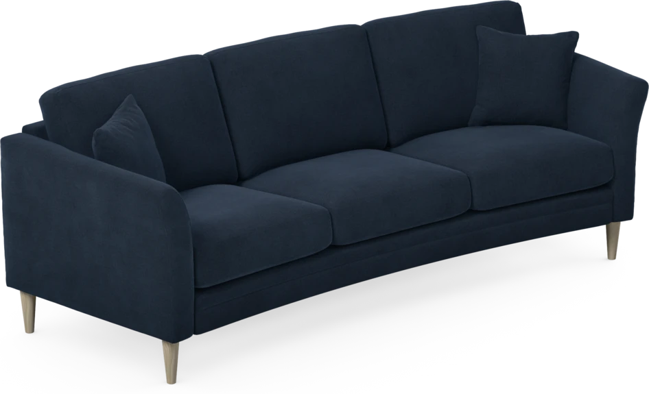 Eden - 3-sits soffa svängd - Blå