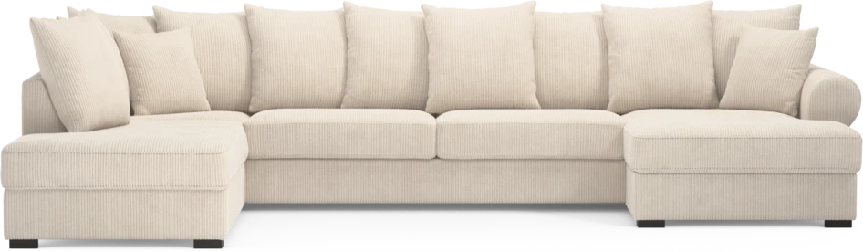 Town - 3-sits soffa med divan vänster och schäslong höger - Vit