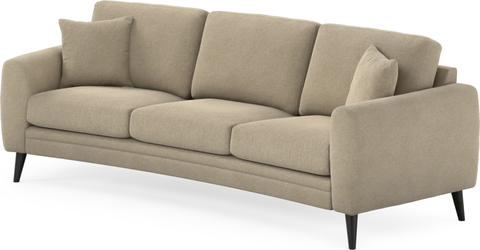 Eden - 3-sits soffa svängd - Beige