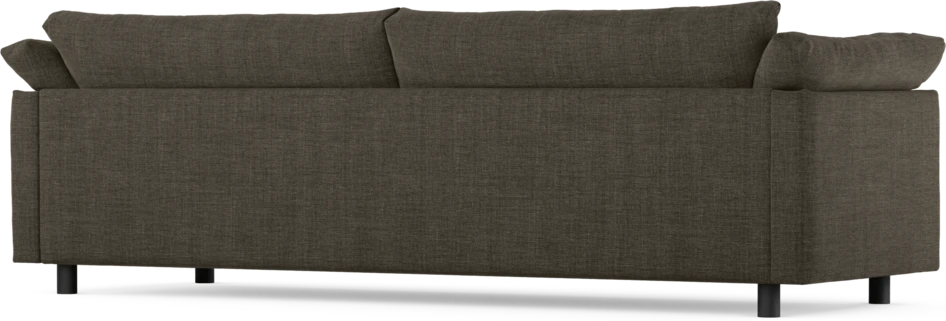 Cherrie - 4-sits soffa, hel dyna, fast klädsel - Brun