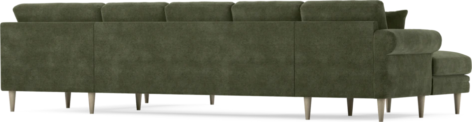 Eden - 3-sits soffa med schäslong vänster och divan höger - Grön