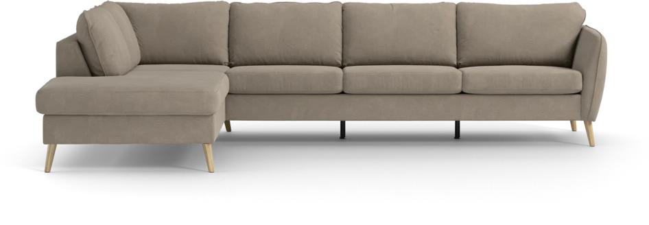 County - 3-sits soffa med divan vänster - Beige
