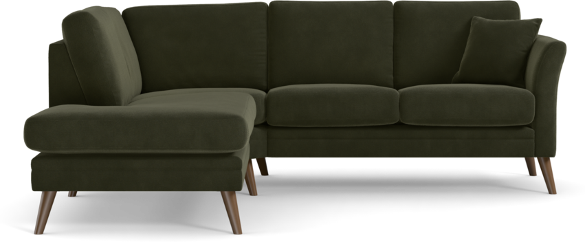 Eden - 2-sits soffa med divan - Grön