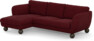 Madison Lux - 2-sits soffa med schäslong vänster - Röd