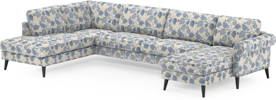 Bridge - 3-sits soffa med divan vänster och schäslong höger - Blå