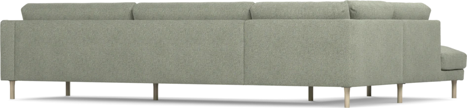 Willow - 4-sits soffa med divan vänster, fast klädsel - Grön