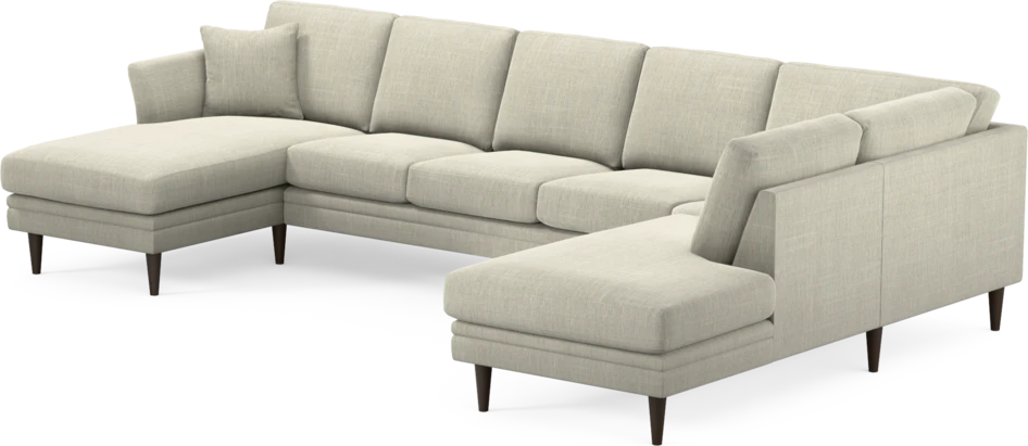 Eden - 3-sits soffa med schäslong vänster och divan höger - Beige