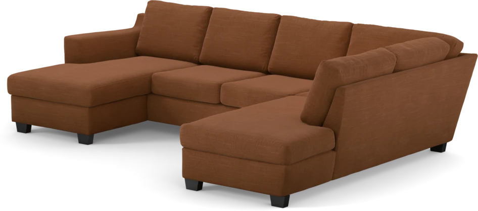 Friday - 3-sits soffa med schäslong vänster och divan höger - Orange