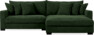 Rossi - 2-sits soffa med schäslong XL höger - Grön