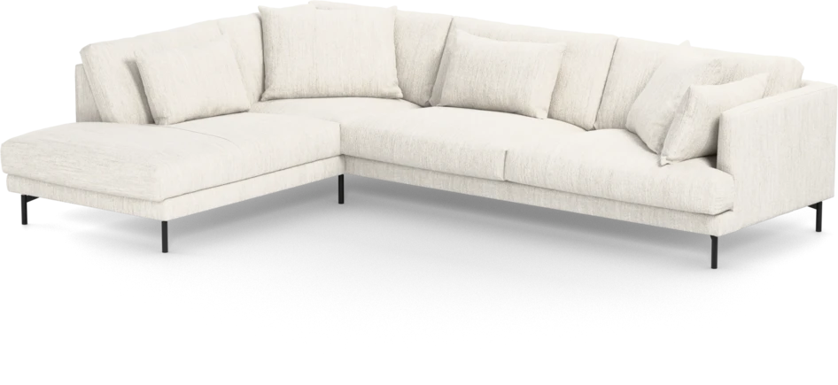 Harper - 3-sits soffa med divan vänster - Vit