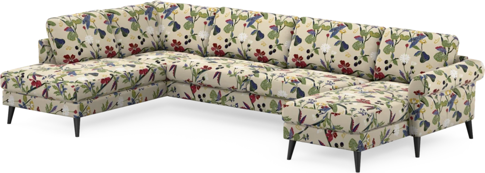 Bridge - 3-sits soffa med divan vänster och schäslong höger - Flerfärgad