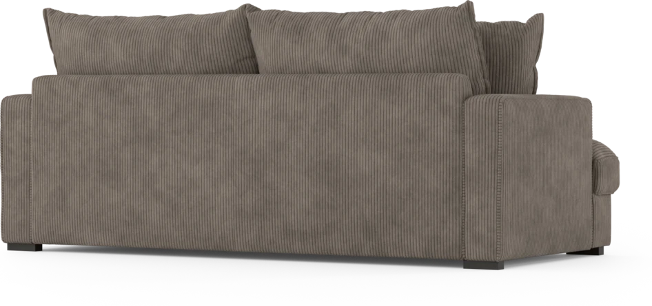 Mila - 3-sits soffa, hel dyna - Brun