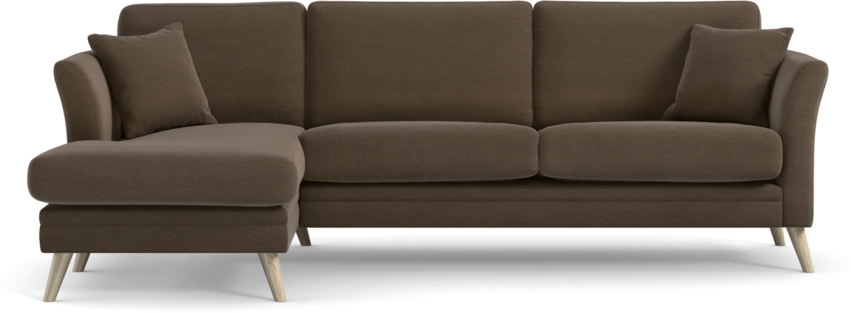 Eden - 2,5-sits soffa med schäslong - Brun