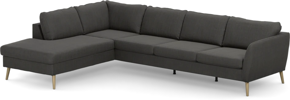 County - 3-sits soffa med divan vänster - Grå