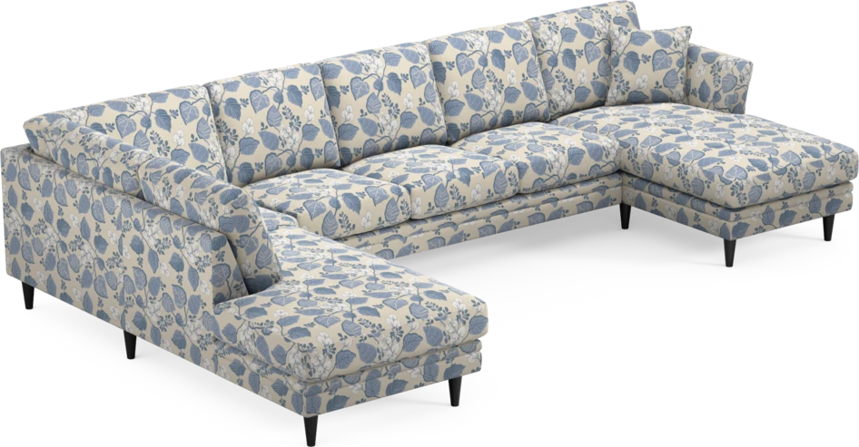 Eden - 3-sits soffa med divan vänster och schäslong höger - Flerfärgad