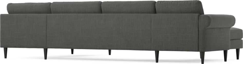Bridge - 3-sits soffa med schäslong vänster och divan höger - Grå