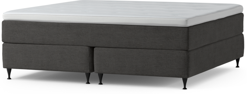 Delux Dream - Kontinentalsäng, dubbelsäng med bäddmadrass och sängben - Grå