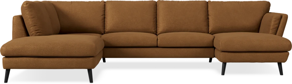 Madison - 2-sits soffa med divan vänster och schäslong höger - Brun