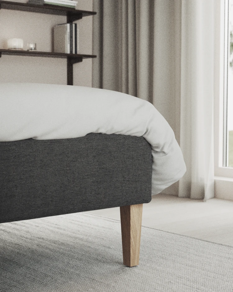 Delux Sense - Kontinentalsäng, enkelsäng 120 cm med bäddmadrass och sängben - inspiration