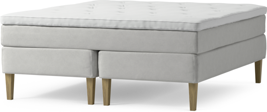 Delux Sense - Kontinentalsäng, dubbelsäng med bäddmadrass och sängben