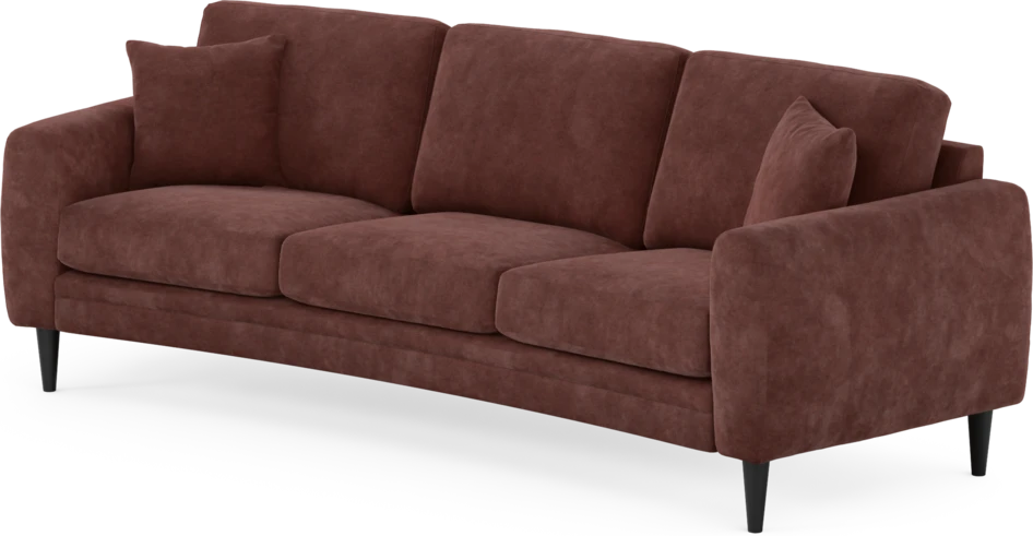 Eden - 3-sits soffa svängd - Röd