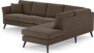 Eden - 3-sits soffa med divan - Brun