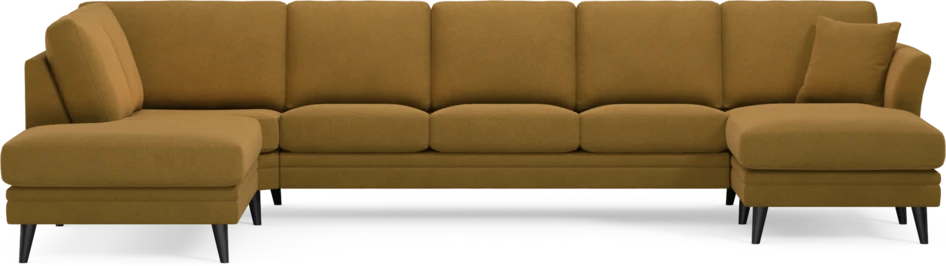 Eden - 3-sits soffa med divan vänster och schäslong höger - Gul