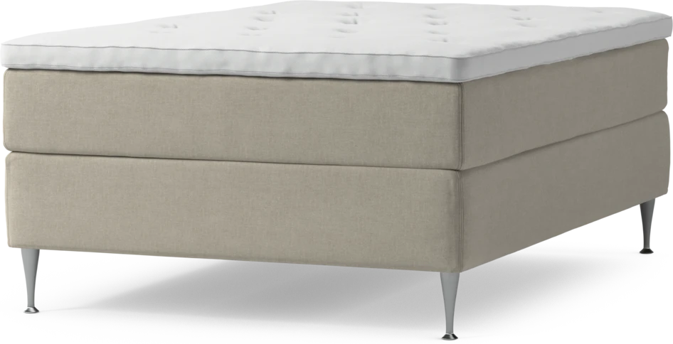 Delux Exclusive - Kontinentalsäng, enkelsäng 140 cm med bäddmadrass och sängben